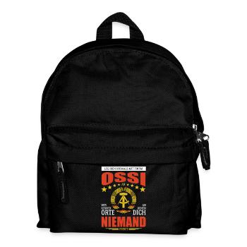 Leg dich nicht mit einem Ossi an, wir kennen Orte - Kinder Rucksack - Schwarz - Vorne