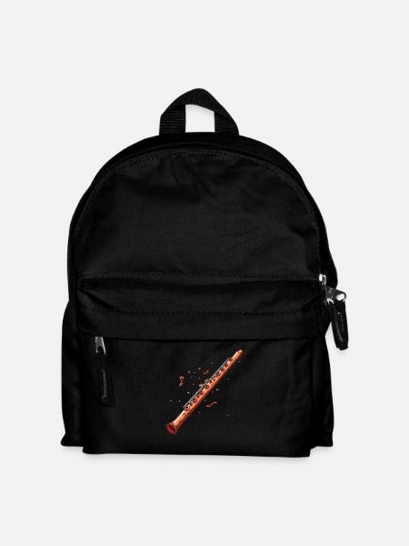 Flöte Grafik - Kinder Rucksack - Schwarz