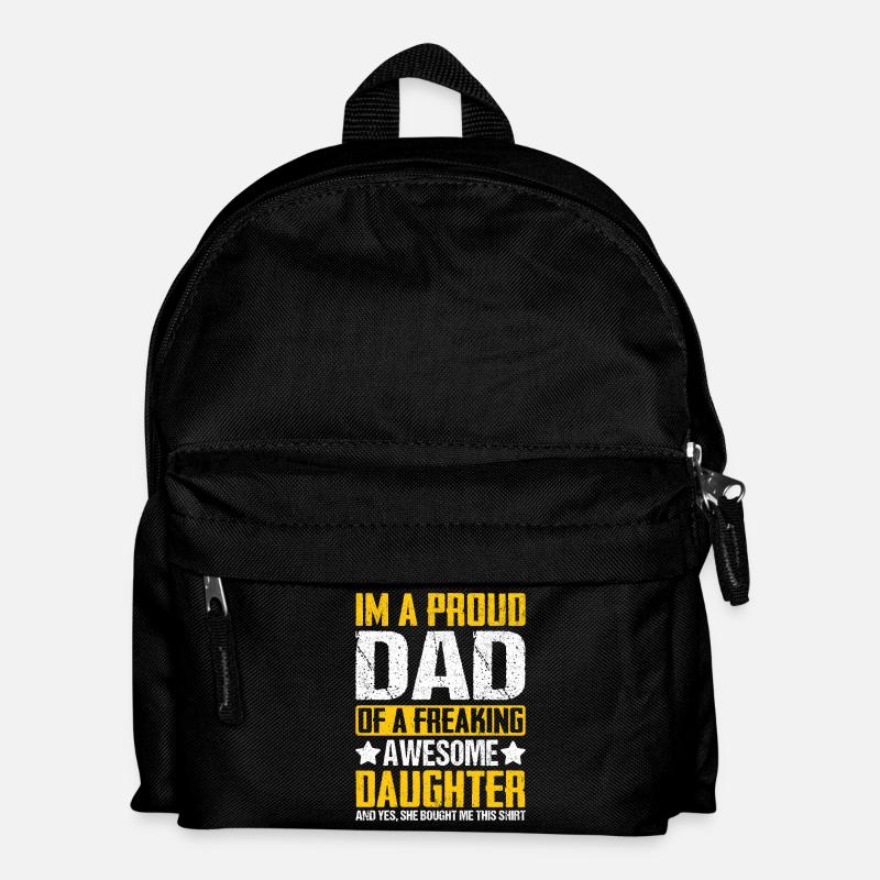 Fier papa d’une fille géniale Tee - Sac à dos Enfant - noir