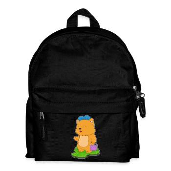 Cat Water Bucket - Kids' Backpack - black - Front