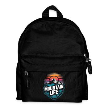 Energetic Mountains and Sunset - Kids' Backpack - black - Front