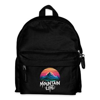 Orientalischer Sonnenuntergang am Berg - Kinder Rucksack - Schwarz - Vorne