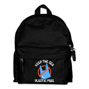 Bathing beach & sea plastic-free against pollution - Kids' Backpack - black - Front