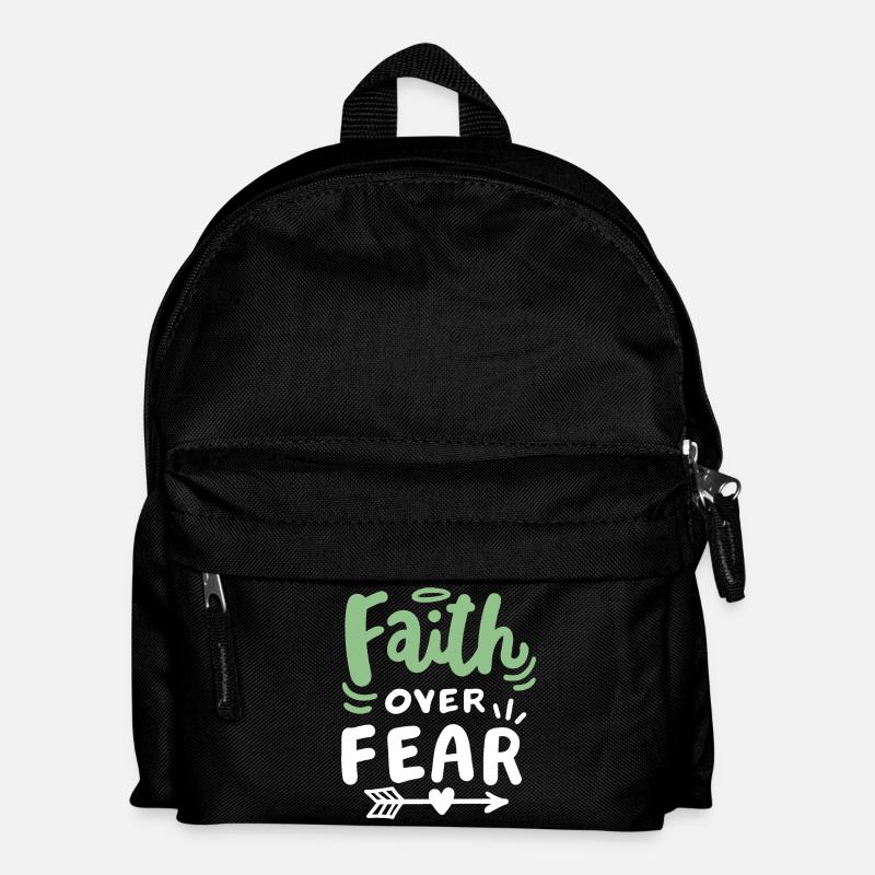 Christlicher Glaube Bibel Zitat - Kinder Rucksack - Schwarz