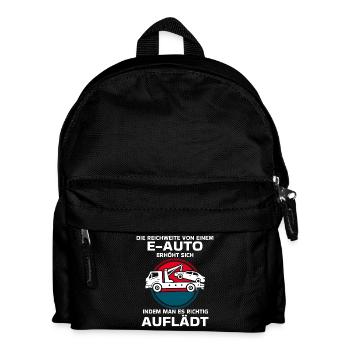 Elektroauto Laden Humor - Kinder Rucksack - Schwarz - Vorne