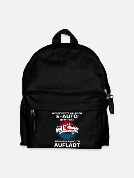 Elektroauto Laden Humor - Kinder Rucksack - Schwarz