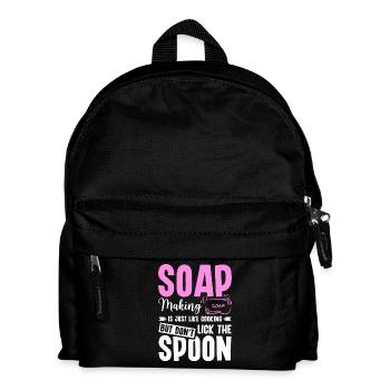 Soap making don't lick the spoon - Kids' Backpack - black - Front