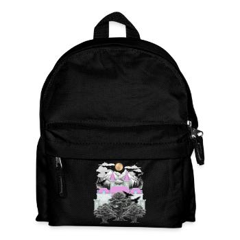 Middle Ages, Castle, Fairy Tales, Mystical, Ravens, Crows - Kids' Backpack - black - Front