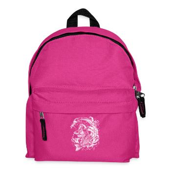 Angeln Comic Look - Kinder Rucksack - Fuchsia - Vorne