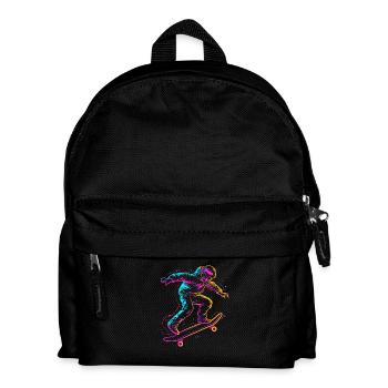 dessin de skateboarder de dessin animé - Sac à dos Enfant - noir - Devant