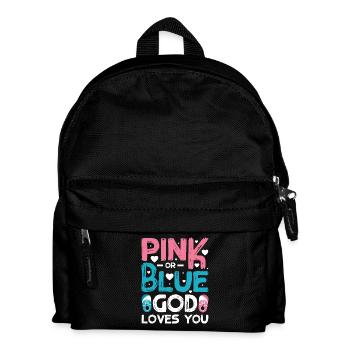 Pink or blue god loves you - Kinder Rucksack - Schwarz - Vorne
