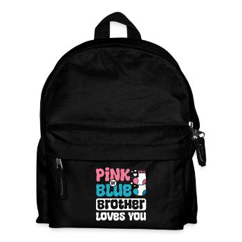 Pink or blue brother loves you - Kinder Rucksack - Schwarz - Vorne
