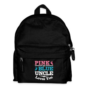Pink or blue uncle loves you - Kinder Rucksack - Schwarz - Vorne