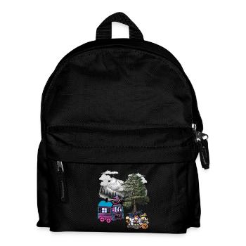 Sorcière Sorcières Halloween Construction Trailer - Sac à dos Enfant - noir - Devant