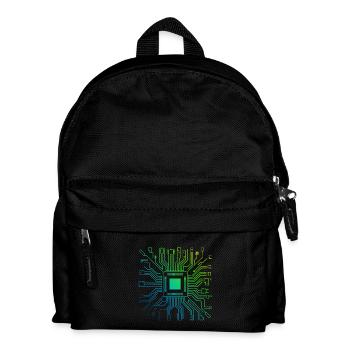 Colorful Computer Circuit Board Tech Electronic - Kids' Backpack - black - Front