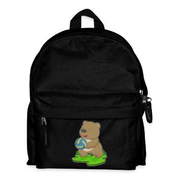 Bear Volleyball Player Volleyball - Kids' Backpack - black - Front