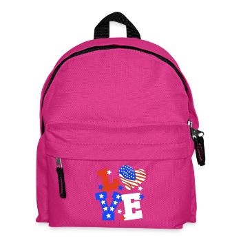 4. Juli USA Flagge - Kinder Rucksack - Fuchsia - Vorne