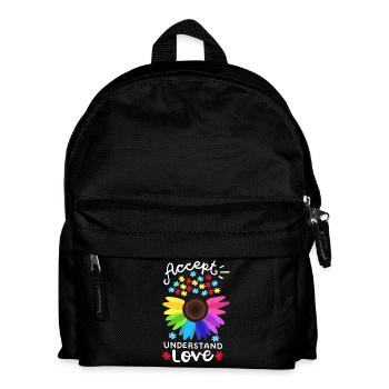 Unterstützung zur Aufklärung über Autismus - Kinder Rucksack - Schwarz - Vorne
