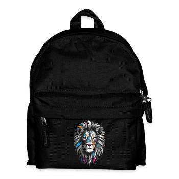 Geometrische Löwenfarben - Kinder Rucksack - Schwarz - Vorne