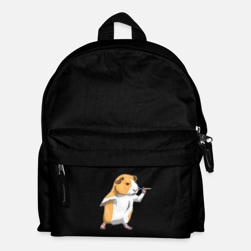 Meerschweinchen Dart Dartpfeil - Kinder Rucksack - Schwarz