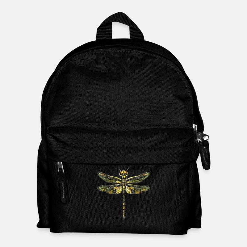 Libelle Dragonfly Bunte Flügel Süße Libellen - Kinder Rucksack - Schwarz