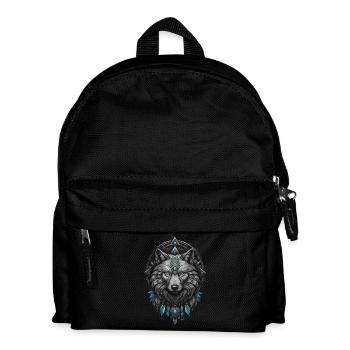 Loup arctique viking - Sac à dos Enfant - noir - Devant