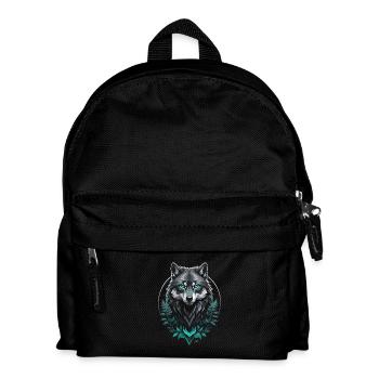 Loup arctique forestier - Sac à dos Enfant - noir - Devant