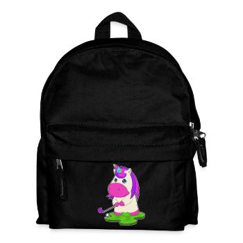 Einhorn Golf Golfschläger - Kinder Rucksack - Schwarz - Vorne