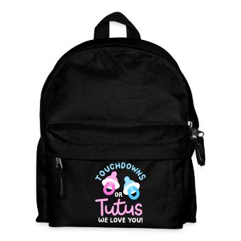 Touchdowns oder Tutus für Gender-Reveal-Partys - Kinder Rucksack - Schwarz - Vorne