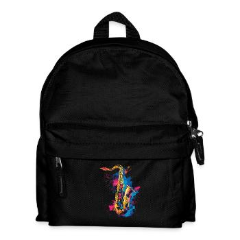 Saxophone Graffiti - Kids' Backpack - black - Front