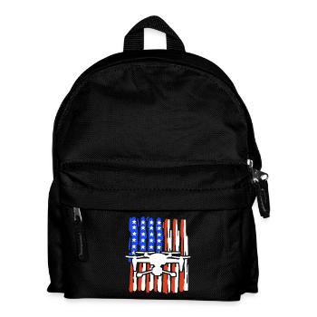 Drohne amerikanische Flagge Quadrocopter Pilot - Kinder Rucksack - Schwarz - Vorne