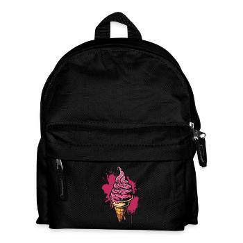 Softeis Farbkleckse - Kinder Rucksack - Schwarz - Vorne
