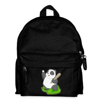 Panda Baseball Baseballschläger - Kinder Rucksack - Schwarz - Vorne
