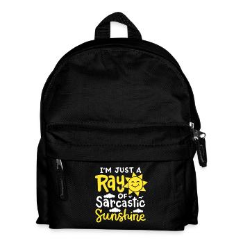 Sarkastischer Humor Sarkasmus - Kinder Rucksack - Schwarz - Vorne