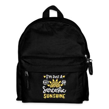 Sarkastischer Humor Sarkasmus - Kinder Rucksack - Schwarz - Vorne