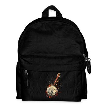 Banjo Farbklecks - Kinder Rucksack - Schwarz - Vorne