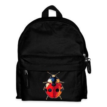 Marienkäfer Ladybug Insekten Bunt Süße Marienkäfer - Kinder Rucksack - Schwarz - Vorne