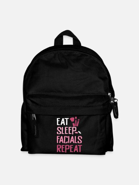 Eat Sleep Facials Repeat - Kids' Backpack - black