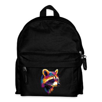 Raccoon Popart Colorful Rainbow Raccoon Raccoon Raccoon - Kids' Backpack - black - Front