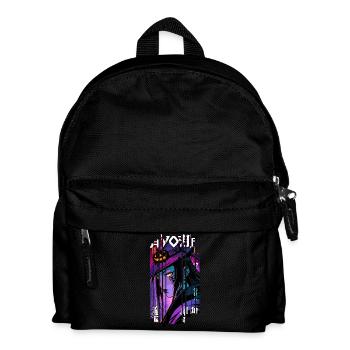 Halloween - Hexe Geometrischer Effekt Mauve - Kinder Rucksack - Schwarz - Vorne