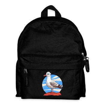 Seagull maritime sailor - Kids' Backpack - black - Front