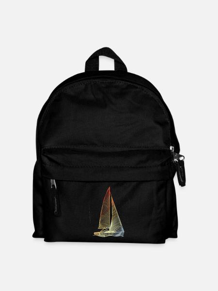 Vintage Segelboot - Kinder Rucksack - Schwarz