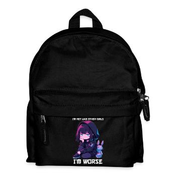 Not Like Other Girls Anime Girl Kawaii Edgy Goth - Kids' Backpack - black - Front