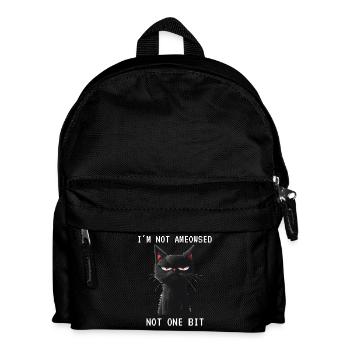 I'm Not Ameowsed Lustige Katze Pixelart Pixel - Kinder Rucksack - Schwarz - Vorne