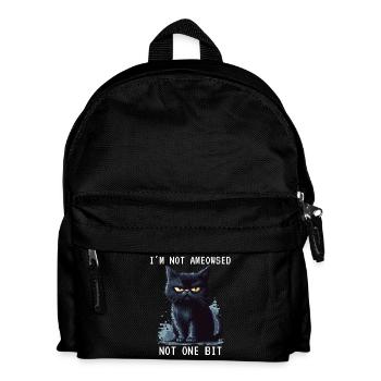 I'm Not Ameowsed Schwarze Katze Pixelart Pixel - Kinder Rucksack - Schwarz - Vorne