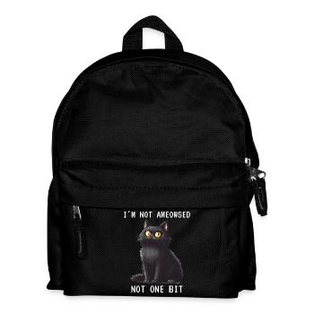 I'm Not Ameowsed Grimmige Katze Pixelart Pixel - Kinder Rucksack - Schwarz - Vorne