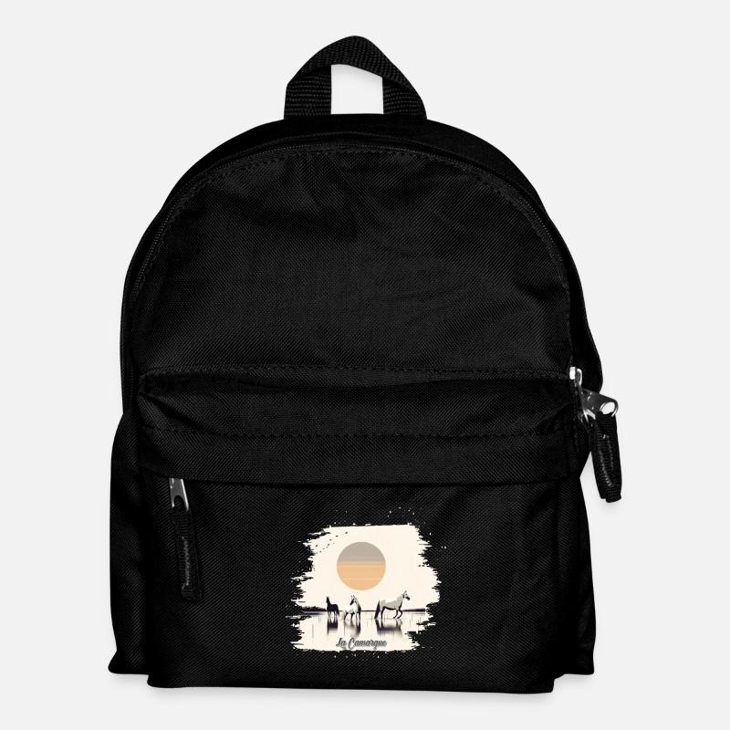 Die Camargue - Kinder Rucksack - Schwarz