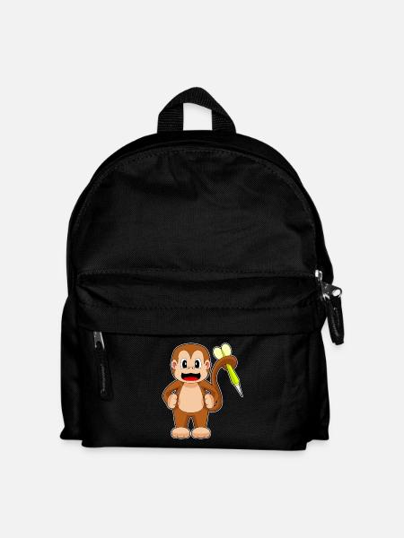 Affe Dart Dartpfeil - Kinder Rucksack - Schwarz