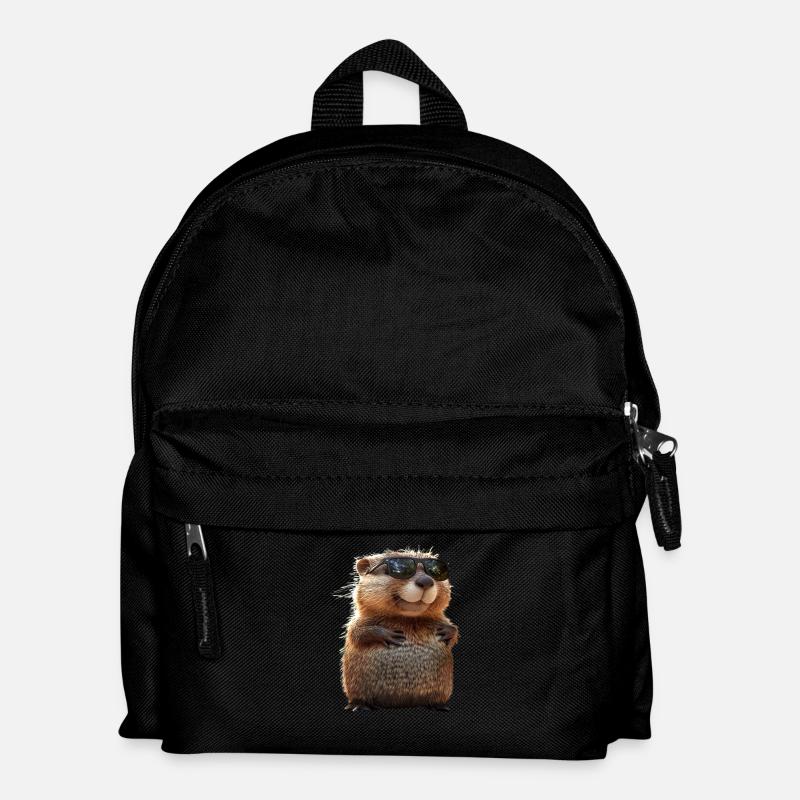 Biber Motiv Biberflüsterer Nagetiere Süßer Biber - Kinder Rucksack - Schwarz