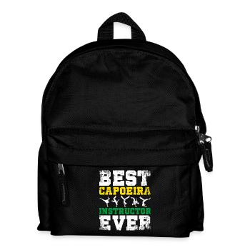 Brazil Flag Best Capoeira Instructor Ever - Kinder Rucksack - Schwarz - Vorne